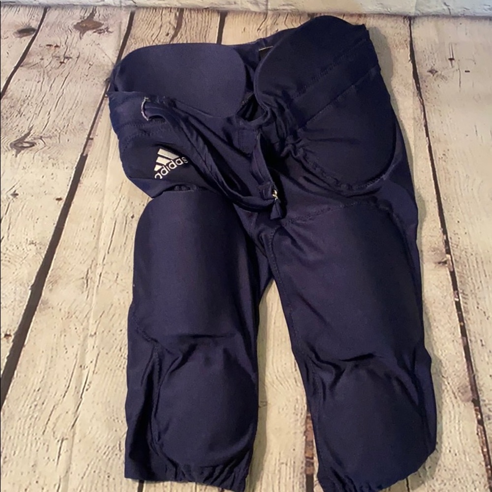 ADIDAS Navy Football Practice Pants with Pads- YXL
